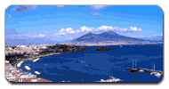 Una vista di Napoli e del Vesuvio